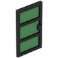 Door 1 x 4 x 6 with 3 Panes with Trans-Green Glass