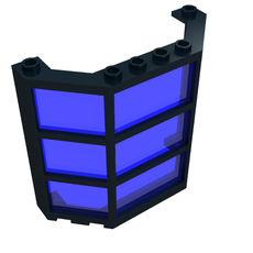 Window Bay 3 x 8 x 6 with Trans-Light Blue Glass (30185c03)
