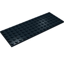 1x flat plate 6x16 16x6 blue/blue 3027 new Lego 
