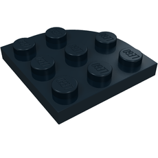 Plate Round Corner 3 x 3 (30357)