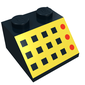 Slope 45° 2 x 2 with 12 Buttons, 3 Red Lamps, Yellow Panel Print