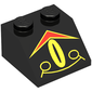 Slope 45° 2 x 2 with RoboForce Red Chevron and Yellow Eye Print