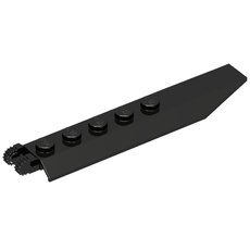 Hinge Plate 1 x 8 Locking with Angled Side Extensions, Rounded Plate Underside, 9 Teeth (30407)