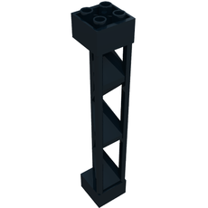 Support 2 x 2 x 10 Girder Triangular Vertical - Type 1 - Solid Top, 3 Posts (30517)