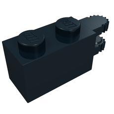 Hinge Brick 1 x 2 Locking with 2 Fingers Horizontal End, 9 Teeth (30540)