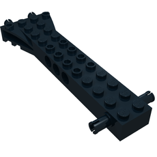 Technic Brick Special 12 x 2 with 2 Side and 2 End Pins, Technic Holes, and 4W Flared End (30621)