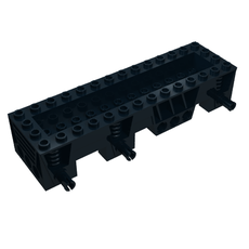 Vehicle Base 4 x 14 x 2 1/3, 2 x 12 Recessed Center, Pins, Pin Holes (30642)