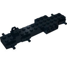 Vehicle Base 4 x 14 x 1 with Towball Hitch, 3 Studs on Each Side (Semi Tractor) (30842)