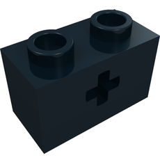 Technic Brick 1 x 2 with Axle Hole Type 1 [+ Opening] and Bottom Pin (32064a)