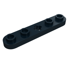 Technic Plate 1 x 5 with Smooth Ends, 4 Studs and Centre Axle Hole (32124)