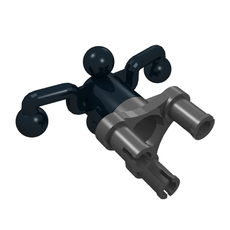Technic 4 Ball Joint Steering Arm With 3 Pin Base [Complete Assembly] (32495c01)