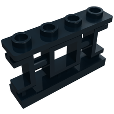 Fence 1 x 4 x 2 Ornamental Asian Lattice Square with 4 Studs (32932)