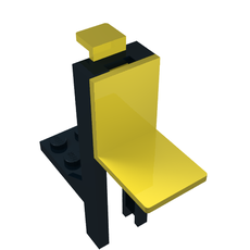 Forklift Mast and Carriage 2 x 2 Plate and Yellow Fork [Complete Assembly] (3430c02)