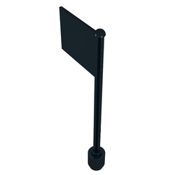 Flag on Flagpole, Straight