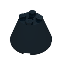 Cone 4 x 4 x 2, Axle Hole [Plain] (3943b)
