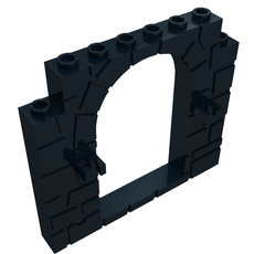 Door Frame 1 x 8 x 6 with Moulded Stone Print and Clips (40242)