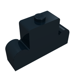 Brick Curved 1 x 4 x 2 Centre Stud Top