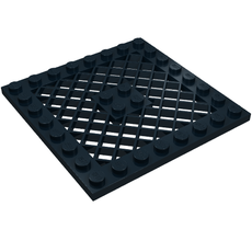 Plate Special 8 x 8 with Grille [Undetermined Center] (4151)