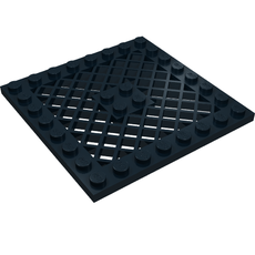 Plate Special 8 x 8 with Grille [No Hole in Center] (4151a)