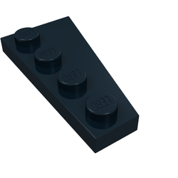 LEGO PART 41770 WEDGE PLATE 4 X 2 LEFT BLACK X 10 PCS 