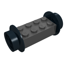 Brick Special 2 x 4 with Wheels, Freestyle Red (4180c02)