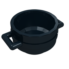 Equipment Pot / Cauldron 3 x 3 x 1 & 3/4 with Handles (4341)