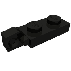 Hinge Plate 1 x 2 Locking with 1 Finger On End, with Groove (44301a)