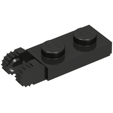 Hinge Plate 1 x 2 Locking with 2 Fingers On End, with Groove, 9 Teeth (44302a)