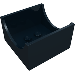 Box 4 x 4 x 2 Bottom with Semicircle Cut-out Ends