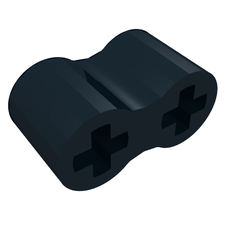 Technic Axle Connector Double Flexible [Rubber] (45590)