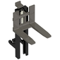 Forklift Mast and Carriage, Wide 1 x 2 Hinge Plate Locking and Dark Bluish Gray Wide Forks Reinforced [Complete Assembly]