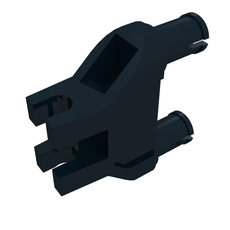 Technic Pin Double Triangle 1 x 3 with 2 Clips Completely Round Pinholes (47994)
