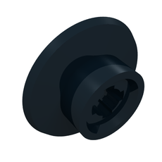 Train Wheel Small, hole notched for wheels holder pin (50254)