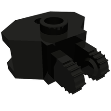 Hinge 1 x 2 Locking with 2 Fingers and Towball Socket, 7 Teeth (51482)