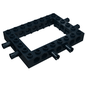 Technic Brick 6 x 8 with 4 x 6 Opening, 2 Fixed Rotatable Friction Pins on 3 Sides