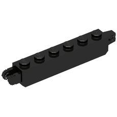 Hinge Brick 1 x 6 Locking with 1 Finger Vertical End and 2 Fingers Vertical End, 7 Teeth (53914)