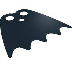 Neckwear Cape, Scalloped 5 Points [Traditional Starched Fabric] (56630)