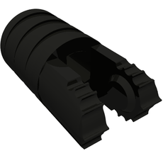 Hinge Cylinder 1 x 2 Locking with 2 Click Fingers and Axle Hole, 7 Teeth (57360)