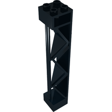 Support 2 x 2 x 10 Girder Triangular Vertical - Type 2 - Open Side Top, 1 Post & 1 Panel (57893)