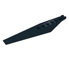 Hinge Plate 1 x 12 Locking with Angled Side Extensions and Tapered Ends, 7 Teeth (57906)