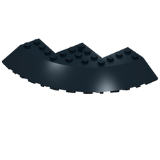Brick Round Corner 10 x 10 with Slope 33° Edge, Axle Hole, Facet Cutout (58846)