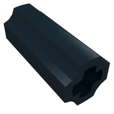 Technic Axle Connector Smooth [with x Hole + Orientation] (59443)