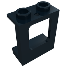 Window 1 x 2 x 2 Plane, Hollow Studs, Single Hole Top and Bottom for Glass (60032)