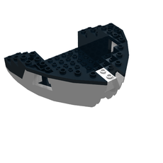 Boat Hull Section, Small Bow 12 x 12 x 5 1/3 with Green Top [Complete Assembly] (6051c04)