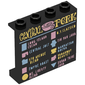 Panel 1 x 4 x 3 [Side Supports / Hollow Studs] with Central Perk Menu print