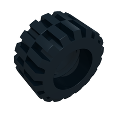 Tyre 21 x 12 with Offset Tread Small Wide and Beveled Tread Edge (60700)