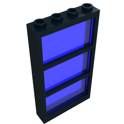 Window 1 x 4 x 6 Frame with 3 Panes, Fixed Glass with NO GLASS