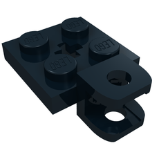 Plate Special 2 x 2 with Towball Socket, Short, Flattened with Holes and Axle Hole in Center (63082)