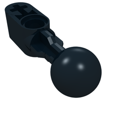 Technic Beam 1 x 2 with Ball Joint Straight, Smooth Ball (64276)