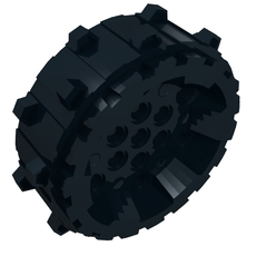 Wheel Hard Plastic with Small Cleats (64711)